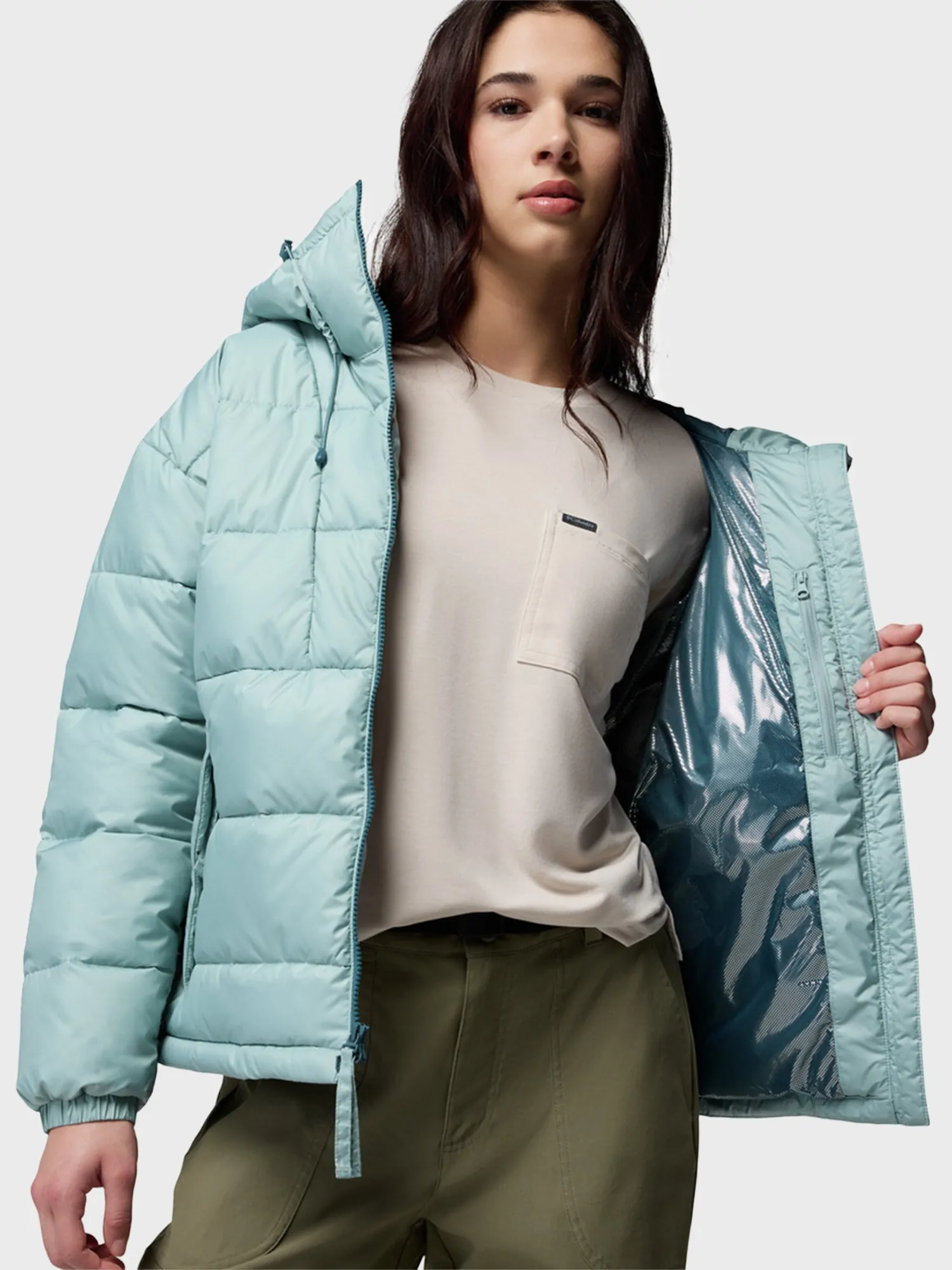 Куртка женская Columbia Pike Lake™ III Hooded Jacket бирюзовая
