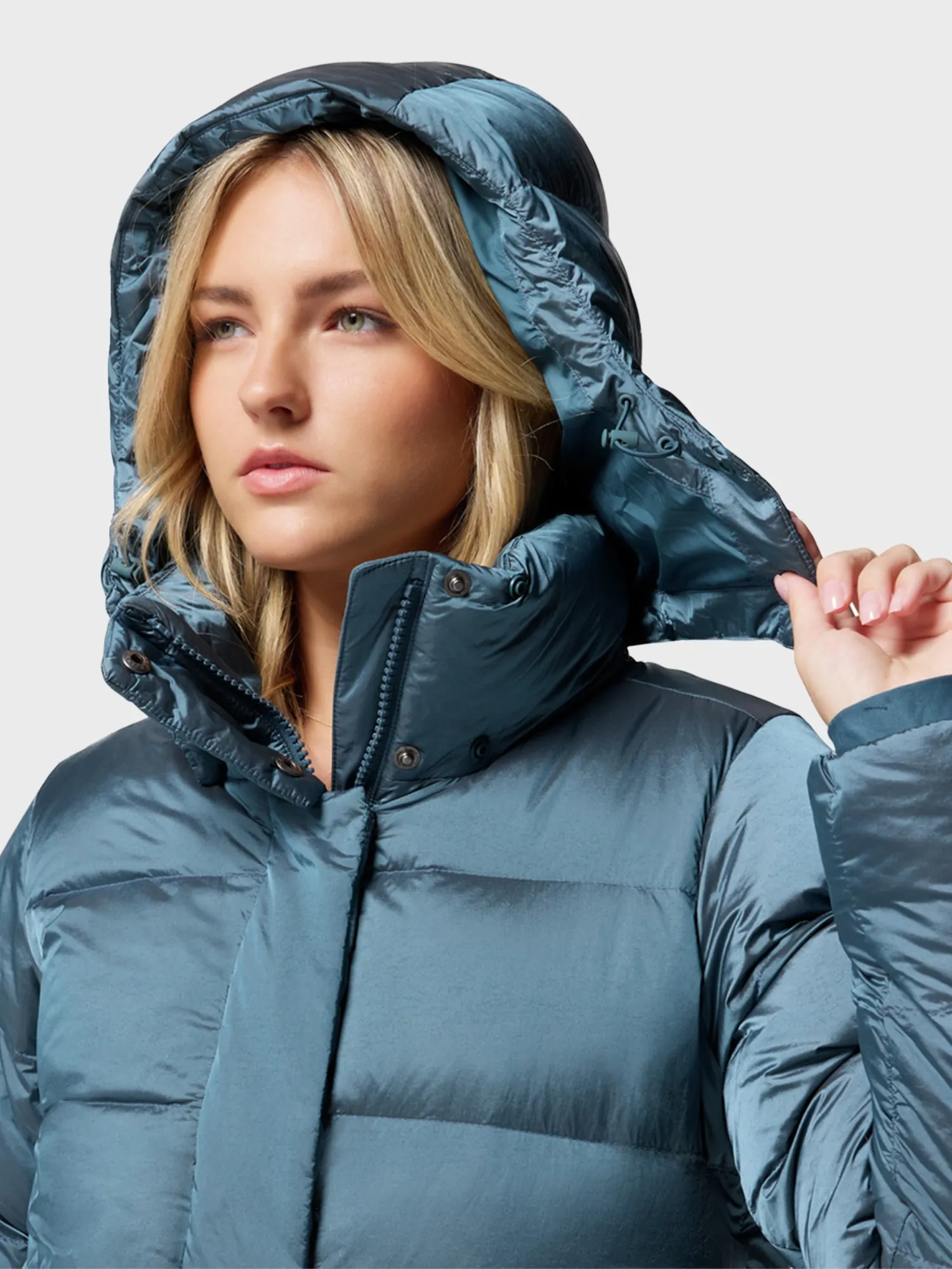 Куртка женская Columbia Amaze Puff™ Hooded Jacket бирюзовая