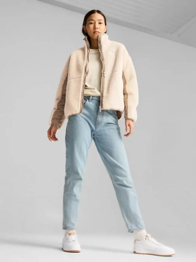 Куртка женская Puma Reversible Sherpa Jacket бежевая 62648867