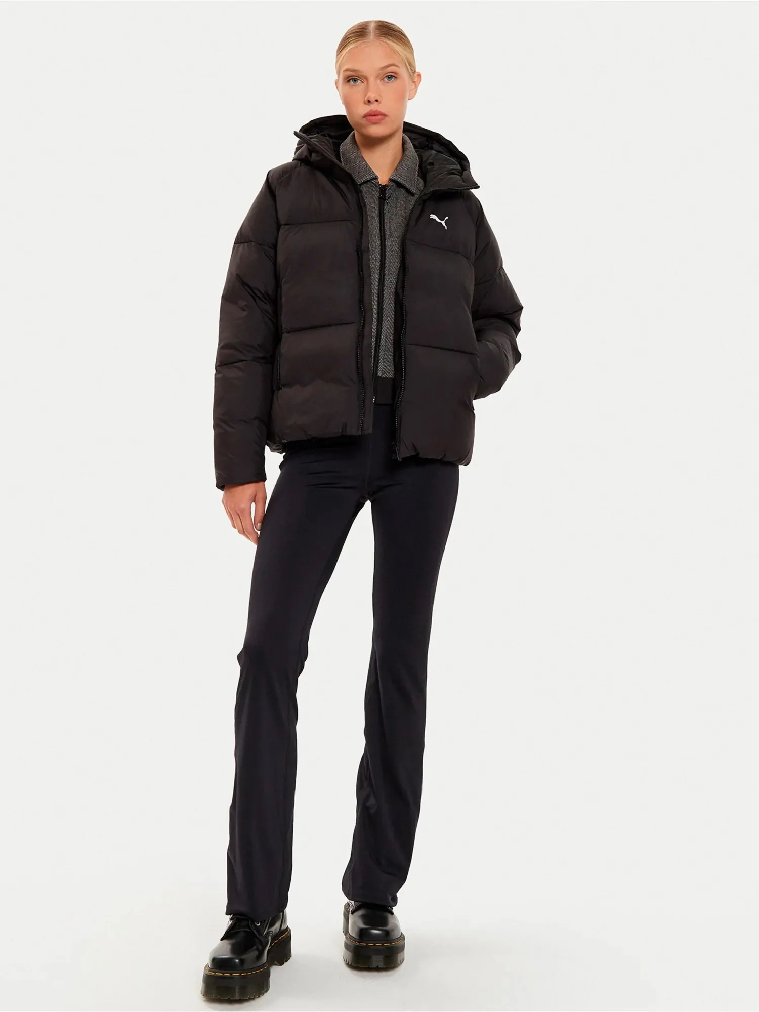 Куртка женская Puma Poly Puffer Jacket черная 62648901 купить в