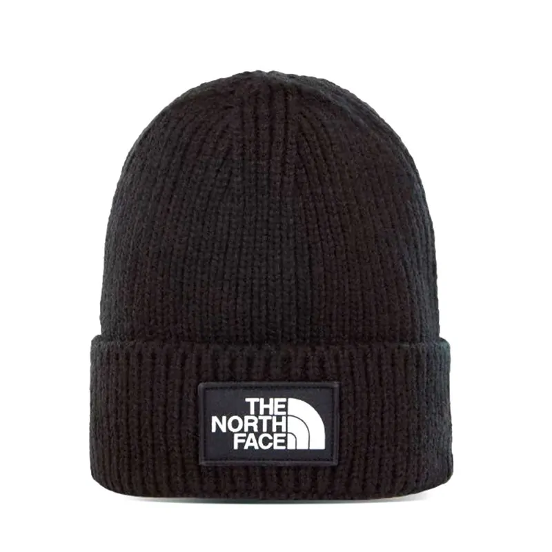 Шапка The North Face TNF LOGO BOX CUFFED BEANIE черная