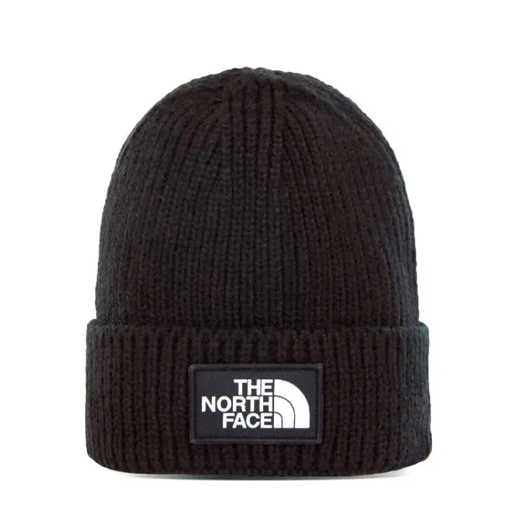 Шапка The North Face TNF LOGO BOX CUFFED BEANIE черная