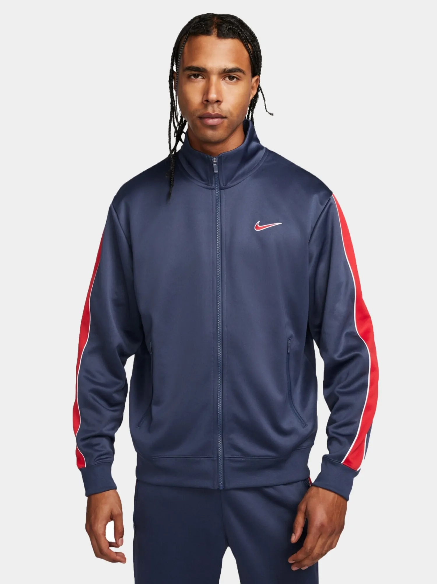 Толстовка чоловіча Nike M NSW SP PK TRACKTOP сіра FN0257-437