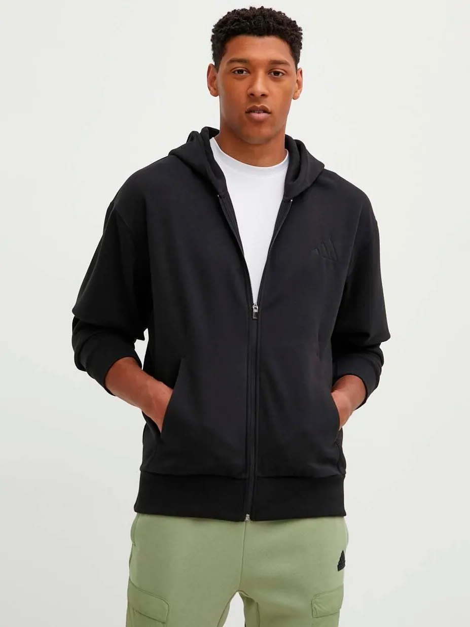 Толстовка мужская Adidas M A SZN FL FZ черная IX1249 купить в