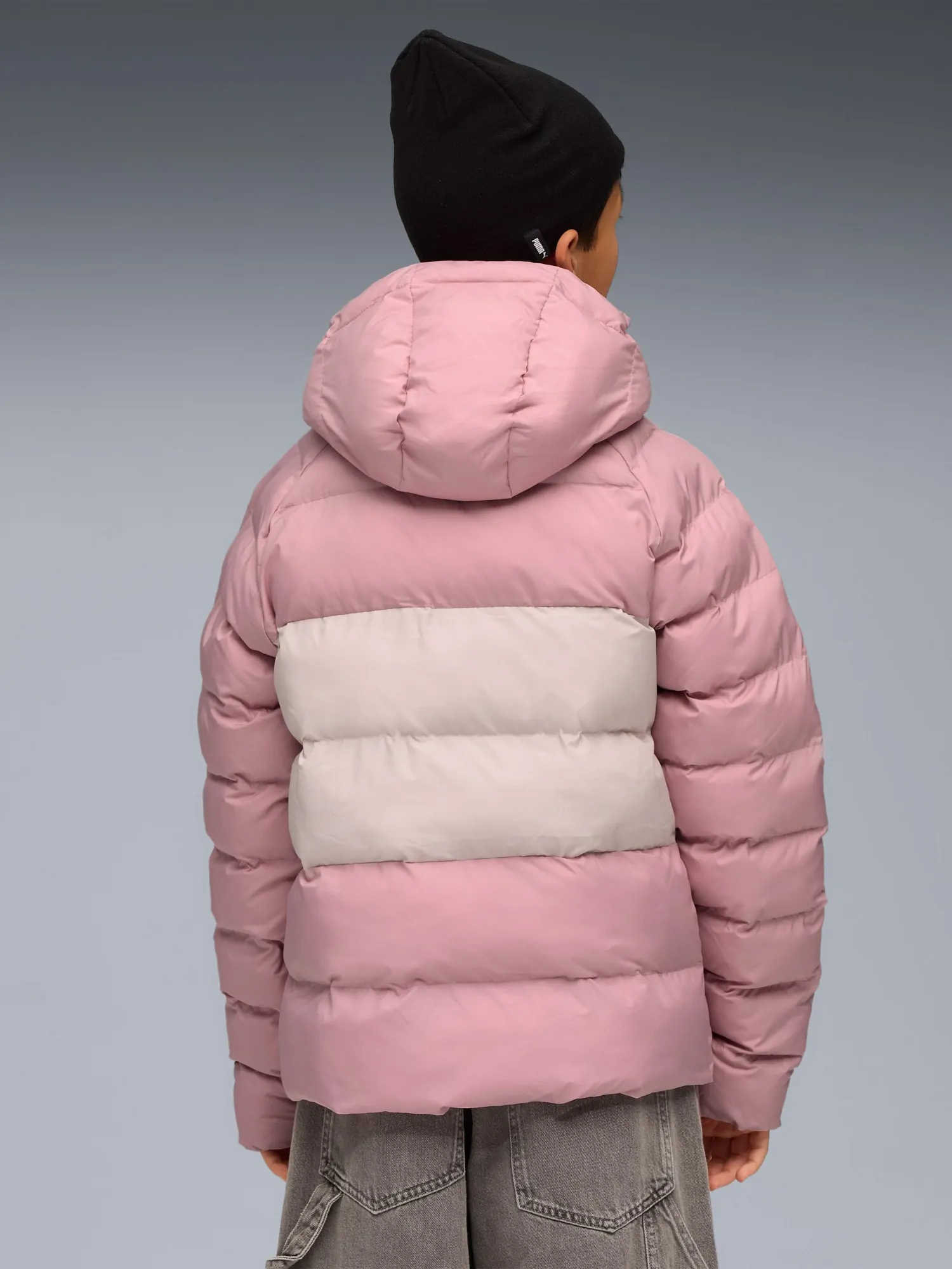Куртка детская Puma Synthetic Hooded Puffer Jckt розовая 68840465