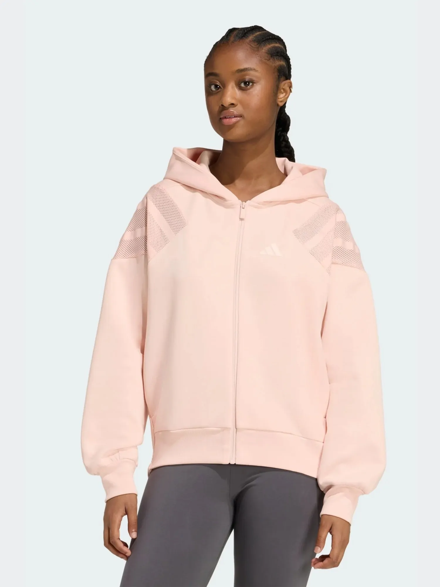 Толстовка женская Adidas W FI 3S MT HD розовая KB4231 купить в