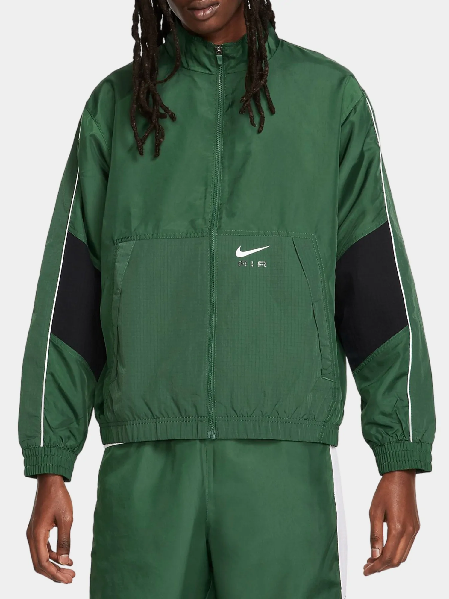 Толстовка мужская Nike M NSW SW AIR TRACKTOP WV зеленая FN7687-323