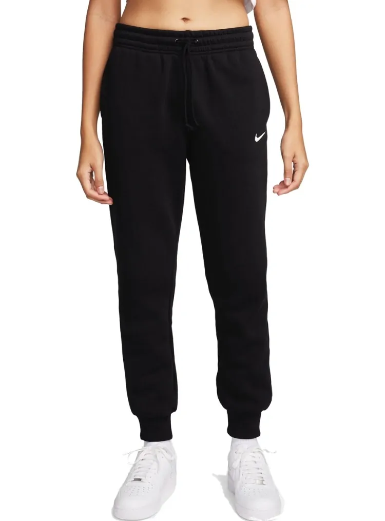 Брюки женские Nike W NSW PHNX FLC MR PANT STD черные FZ7626-010