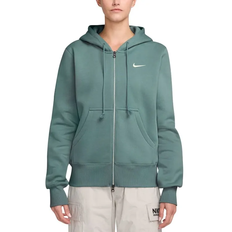 Толстовка женская Nike W NSW PHNX FLC STD FZ HDY бирюзовая HJ0995