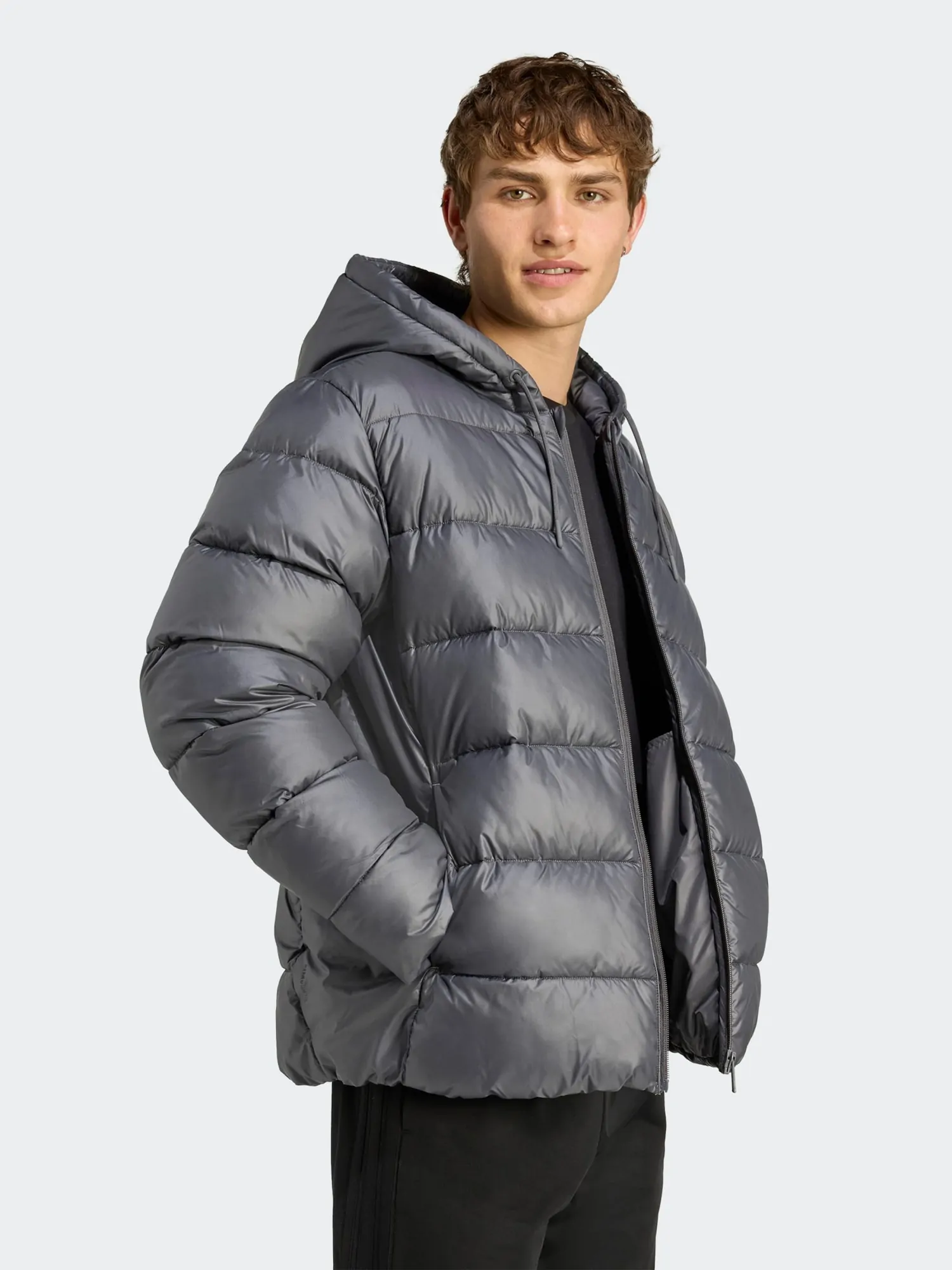 Куртка мужская Adidas ESS SD PUF HD J темно-серая JM8399 купить в