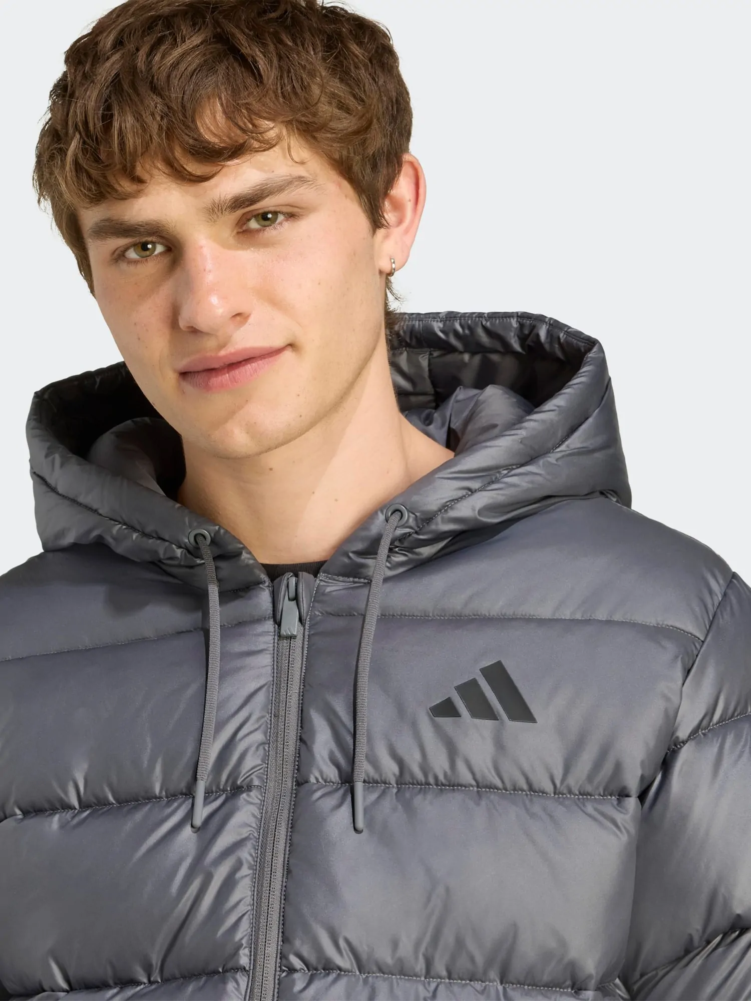 Куртка мужская Adidas ESS SD PUF HD J темно-серая JM8399 купить в