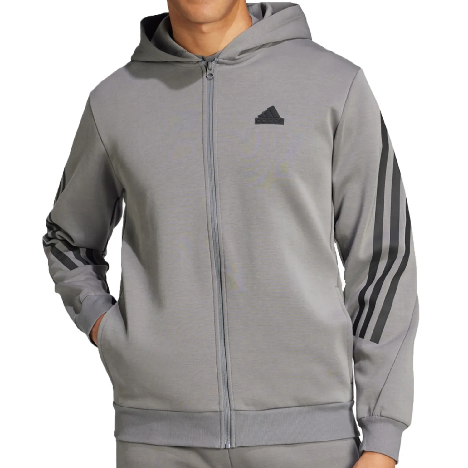 Толстовка мужская Adidas M FI 3S FZ графитовая IW8529 купить в