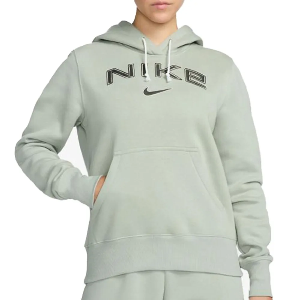 Толстовка женская Nike W NSW PHNX FLC STD PO LOGO HDY зеленая
