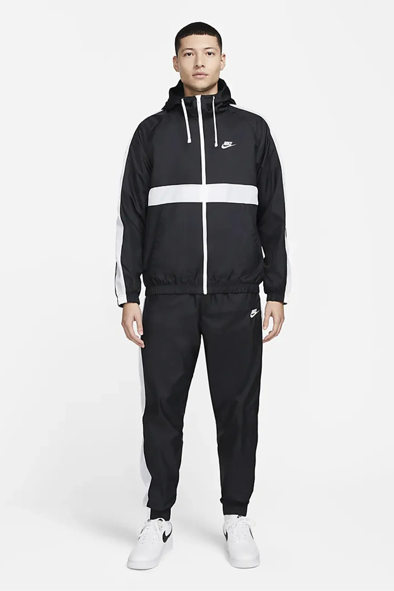 Костюм мужской Nike M NK CLUB WVN HD TRK SUIT черный BV3025-013