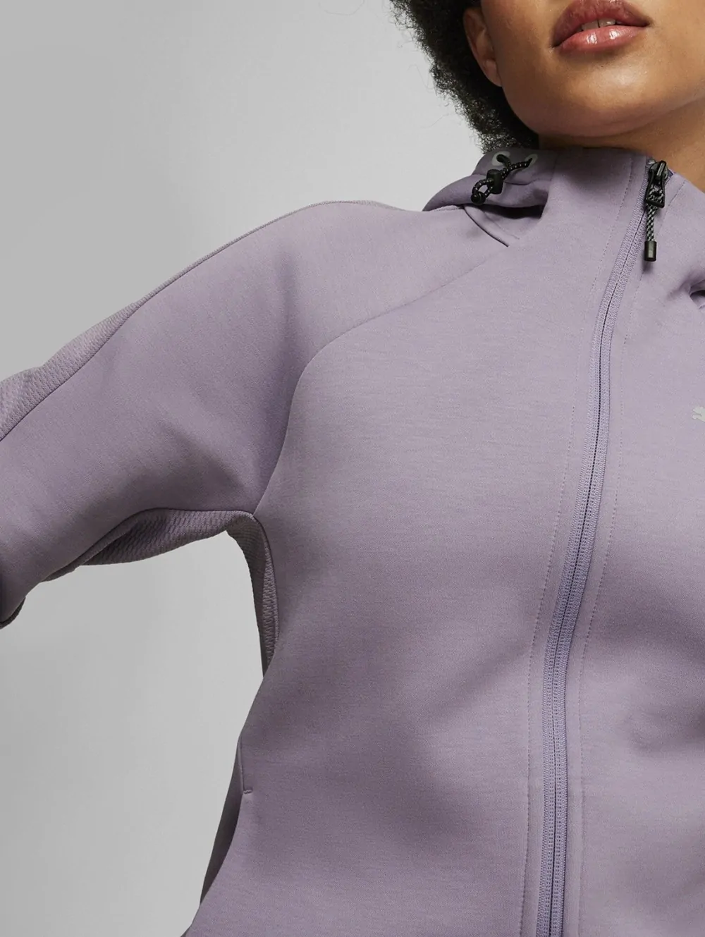 Толстовка жіноча Puma EVOSTRIPE Full-Zip Hoodie фіолетова 68167030