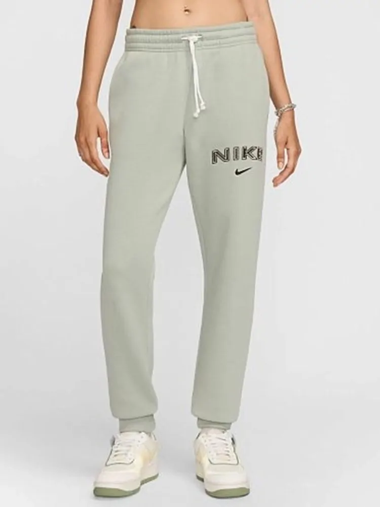 Брюки женские Nike W NSW PHNX FLC MR STD LOGO PNT зеленые HM9757