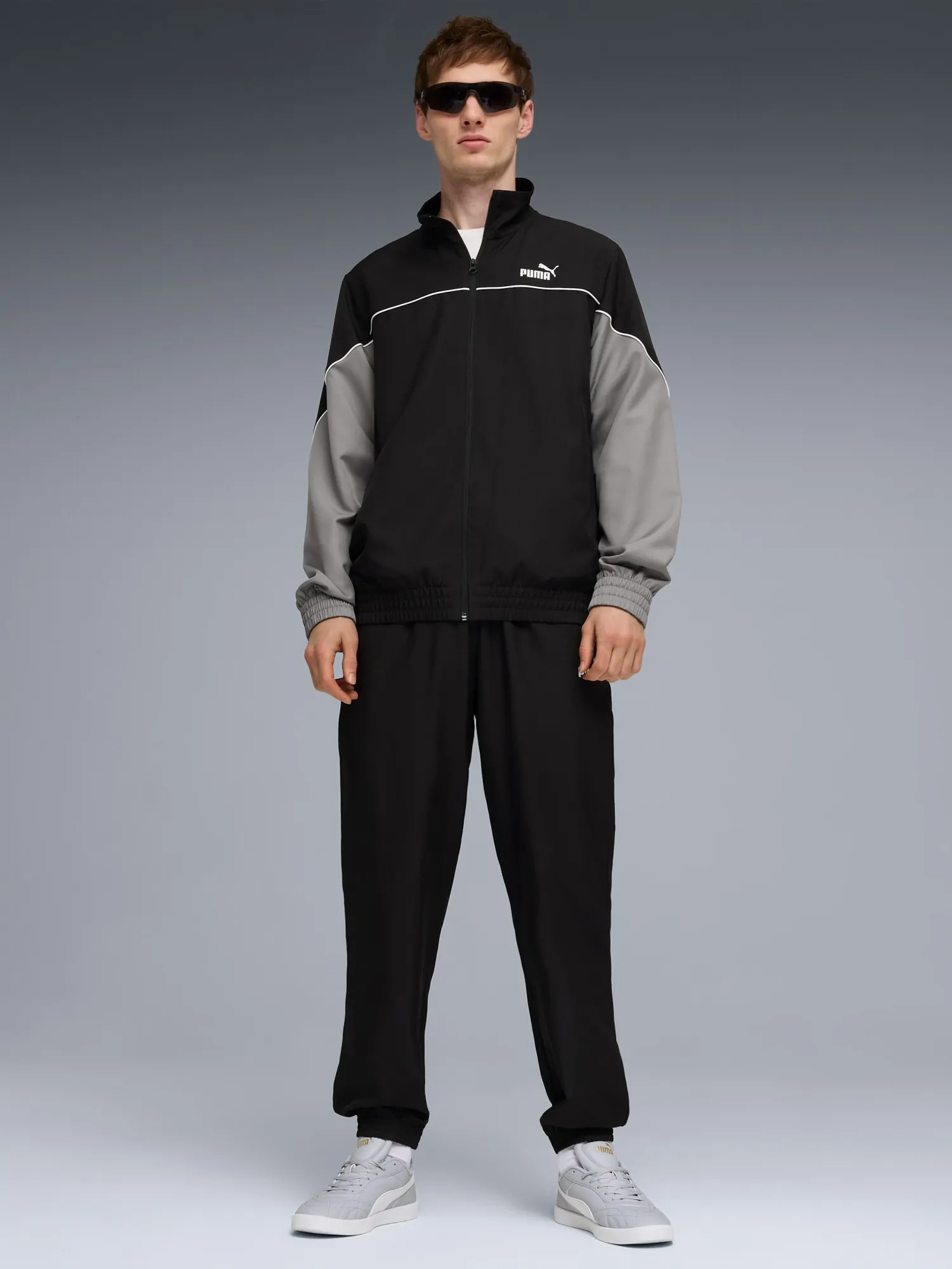 Костюм мужской Puma Woven Colorblock Suit черный 69177201 купить в