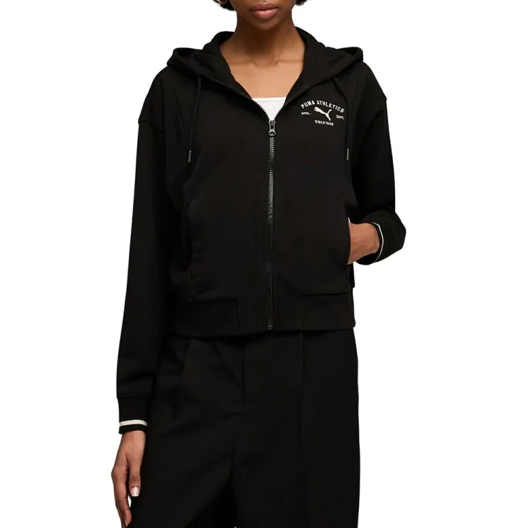 Толстовка женская Puma CLASS Comfort Full-Zip Hoodie TR черная