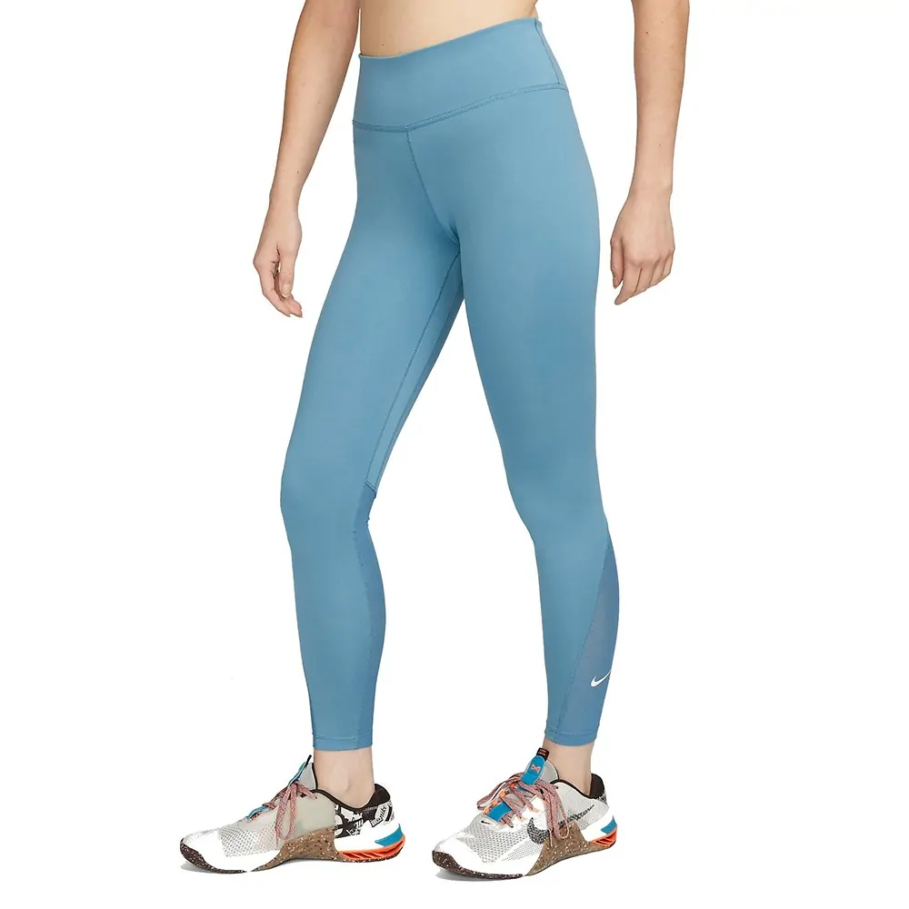 Легінси жіночі Nike W NK ONE DF MR 7/8 TGT блакитні DD0249-440