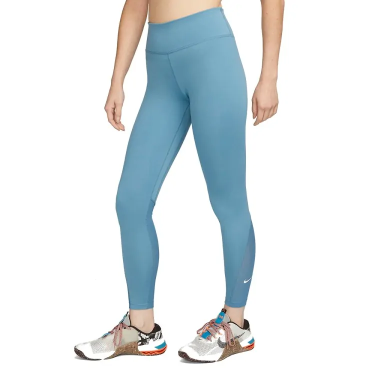Легінси жіночі Nike W NK ONE DF MR 7/8 TGT блакитні DD0249-440