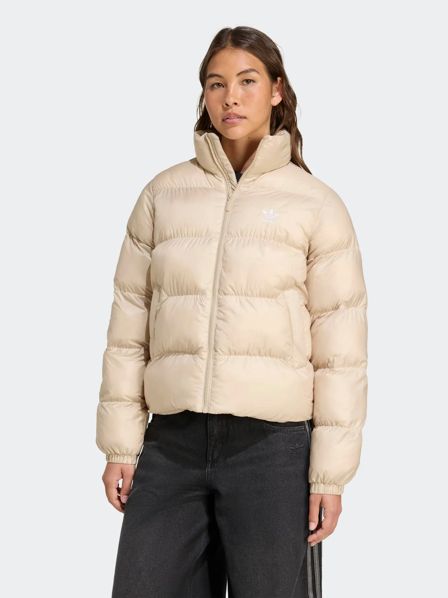Куртка женская Adidas SHORT PUFFER бежевая JX2947 купить в Киеве в