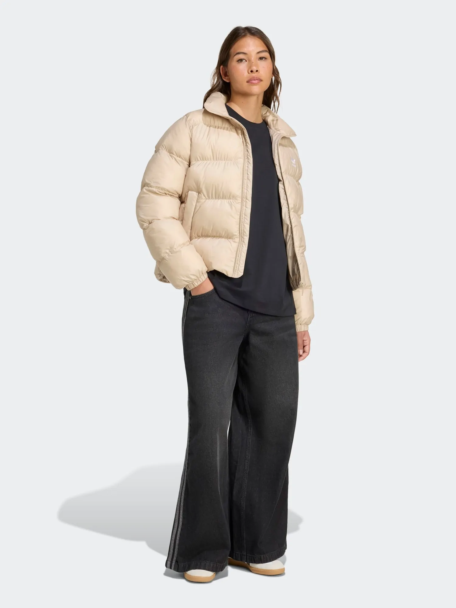 Куртка женская Adidas SHORT PUFFER бежевая JX2947 купить в Киеве в