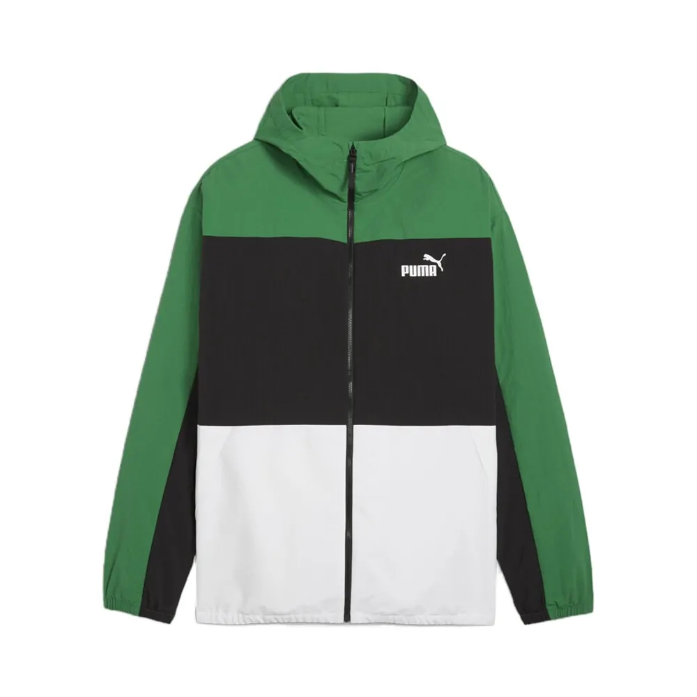 Ветровка мужская Puma Hooded Windbreaker зеленая 67538786 купить в