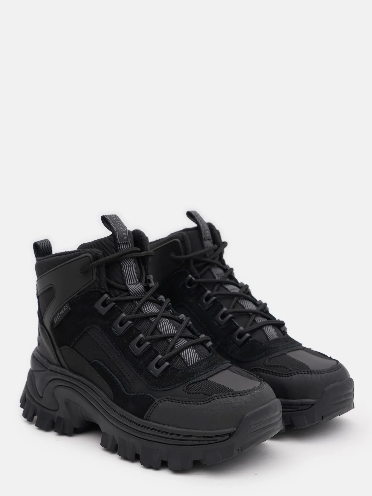 Ботинки женские Skechers Hi-Ryze - I Want Tread черные 177242 BBK