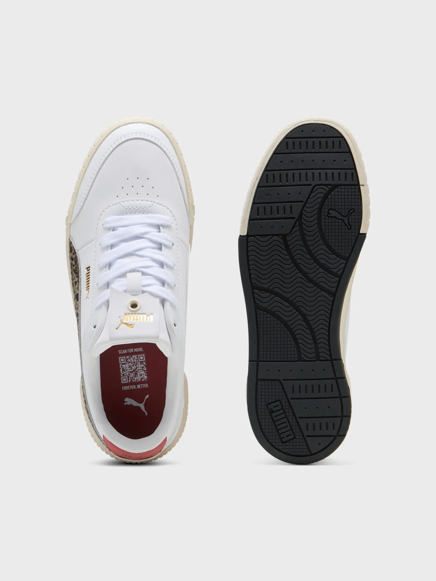 Кроссовки женские Puma Carina Mia Animal Flair белые 40351501