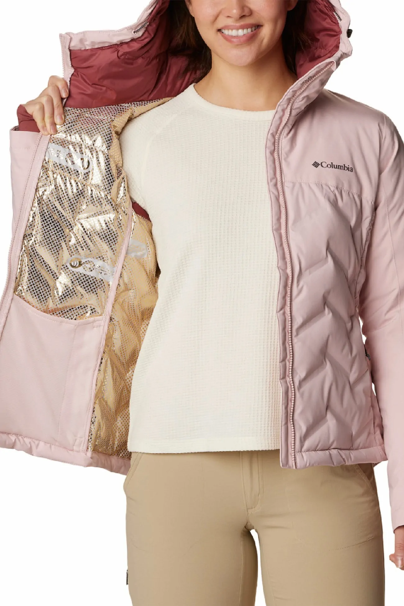 Куртка жіноча Columbia Grand Trek™ II Down Jacket рожева 2007791