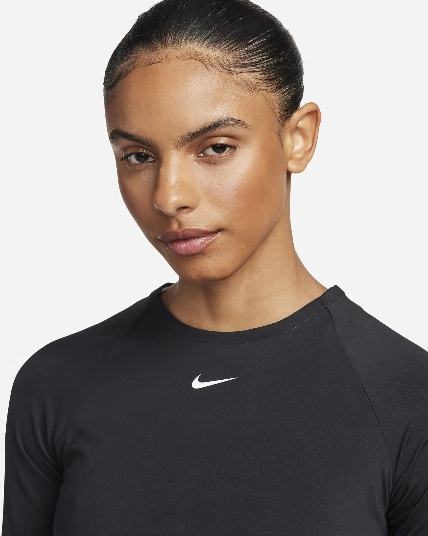 Футболка женская Nike NIKE PRO DF 365 CROP LS черная FV5484-010
