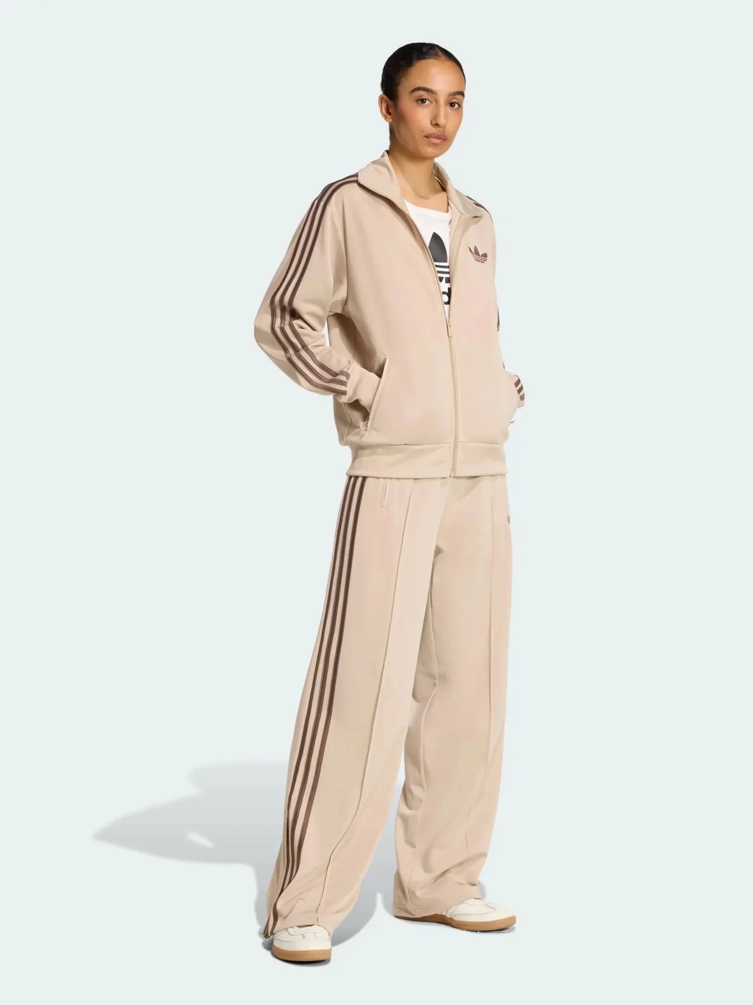 Штани жіночі Adidas FB LOOSE TP бежеві KD3660 купити в Києві в
