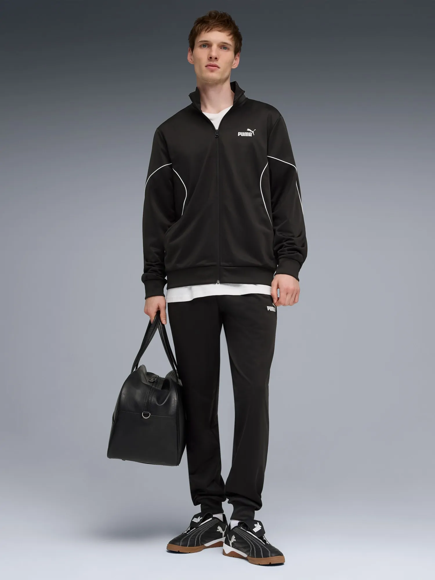 Костюм мужской Puma Poly Piping Suit черный 69176501 купить в