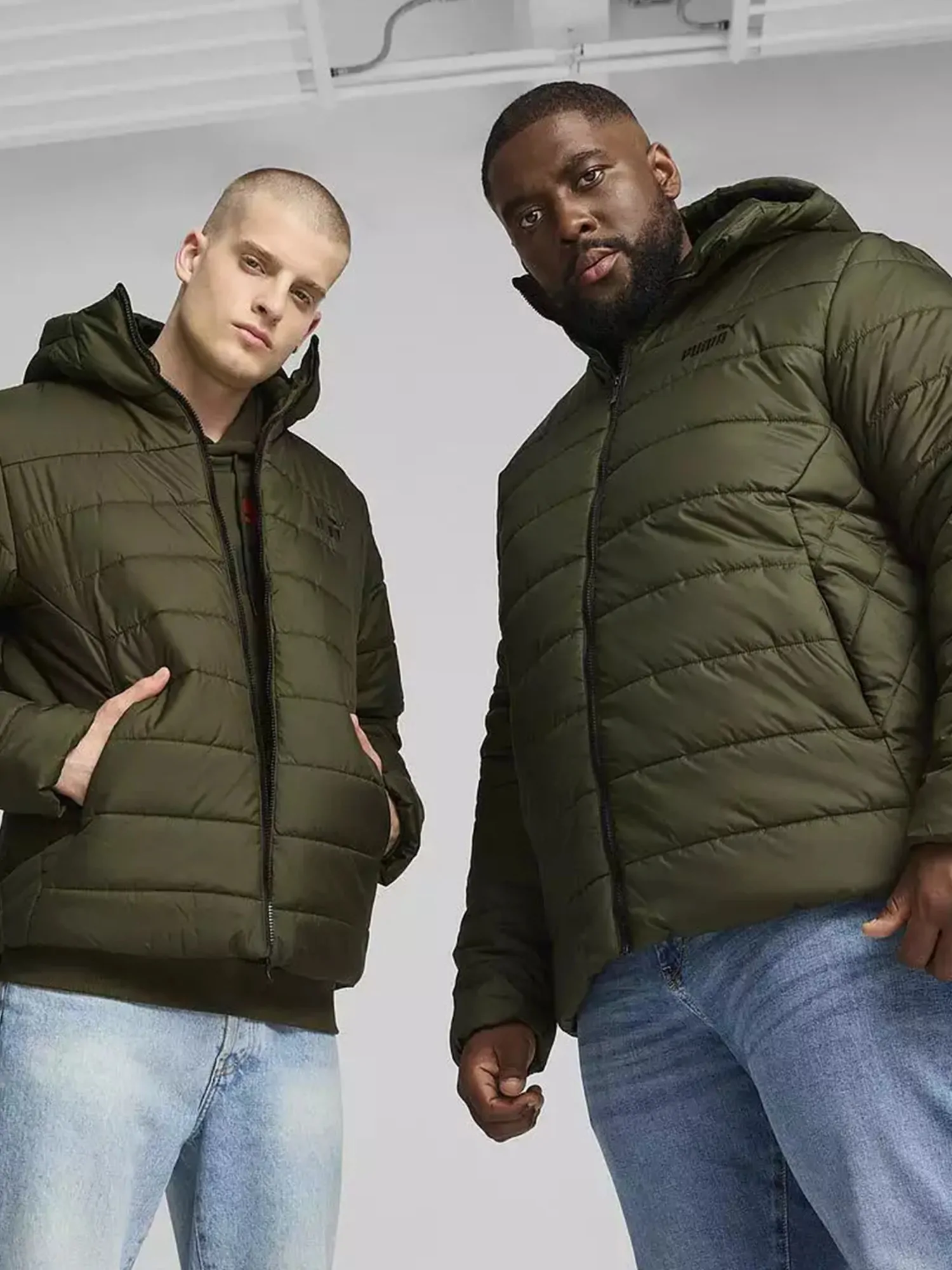 Куртка чоловіча Puma ESS Hooded Padded Jacket оливкова 84893870
