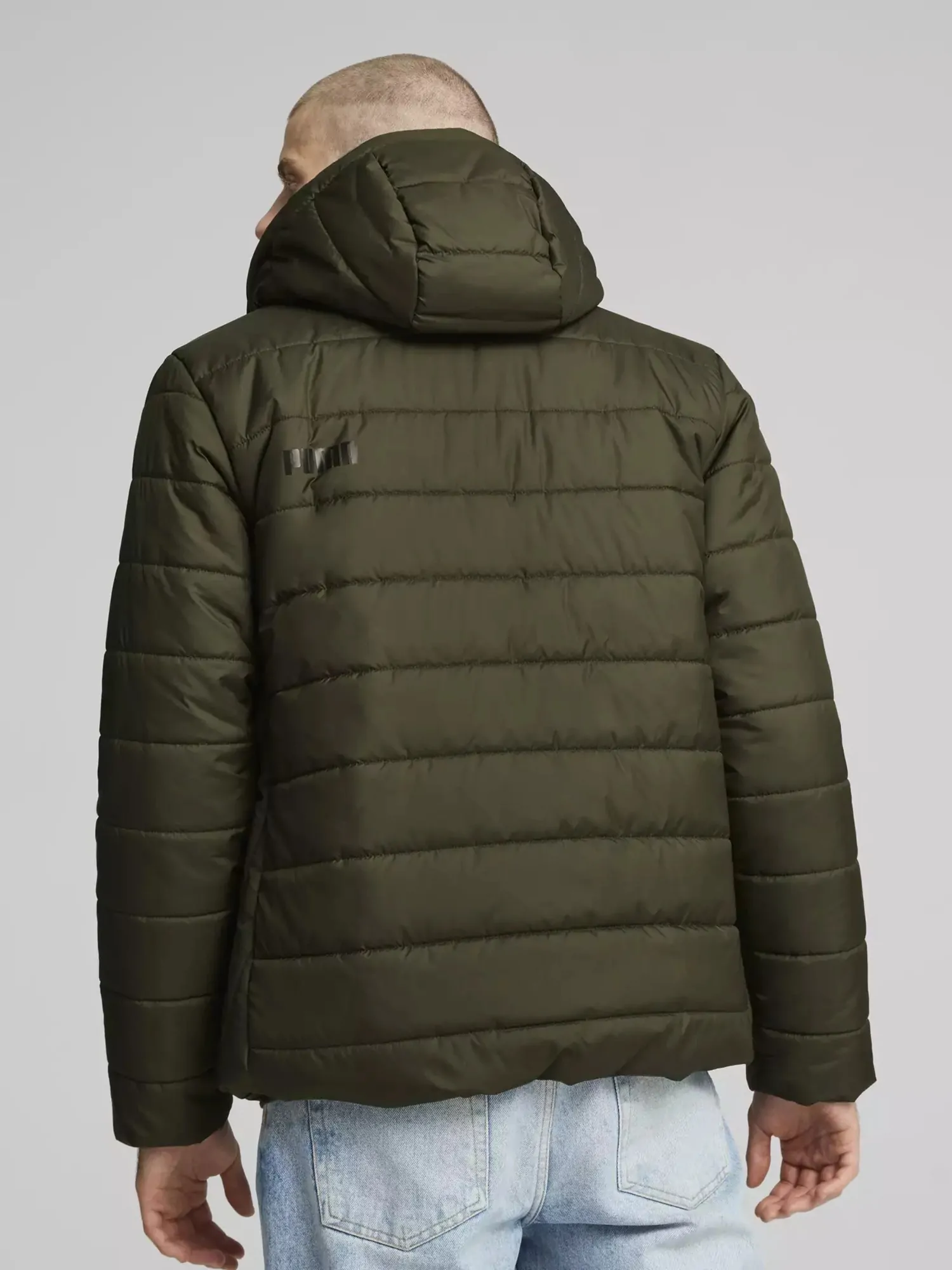 Куртка чоловіча Puma ESS Hooded Padded Jacket оливкова 84893870