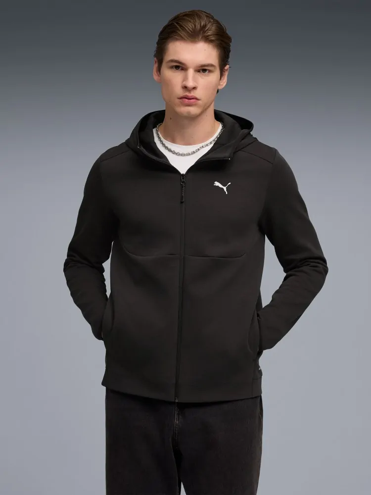 Толстовка чоловіча Puma TECH Full-Zip Hoodie DK чорна 69218501