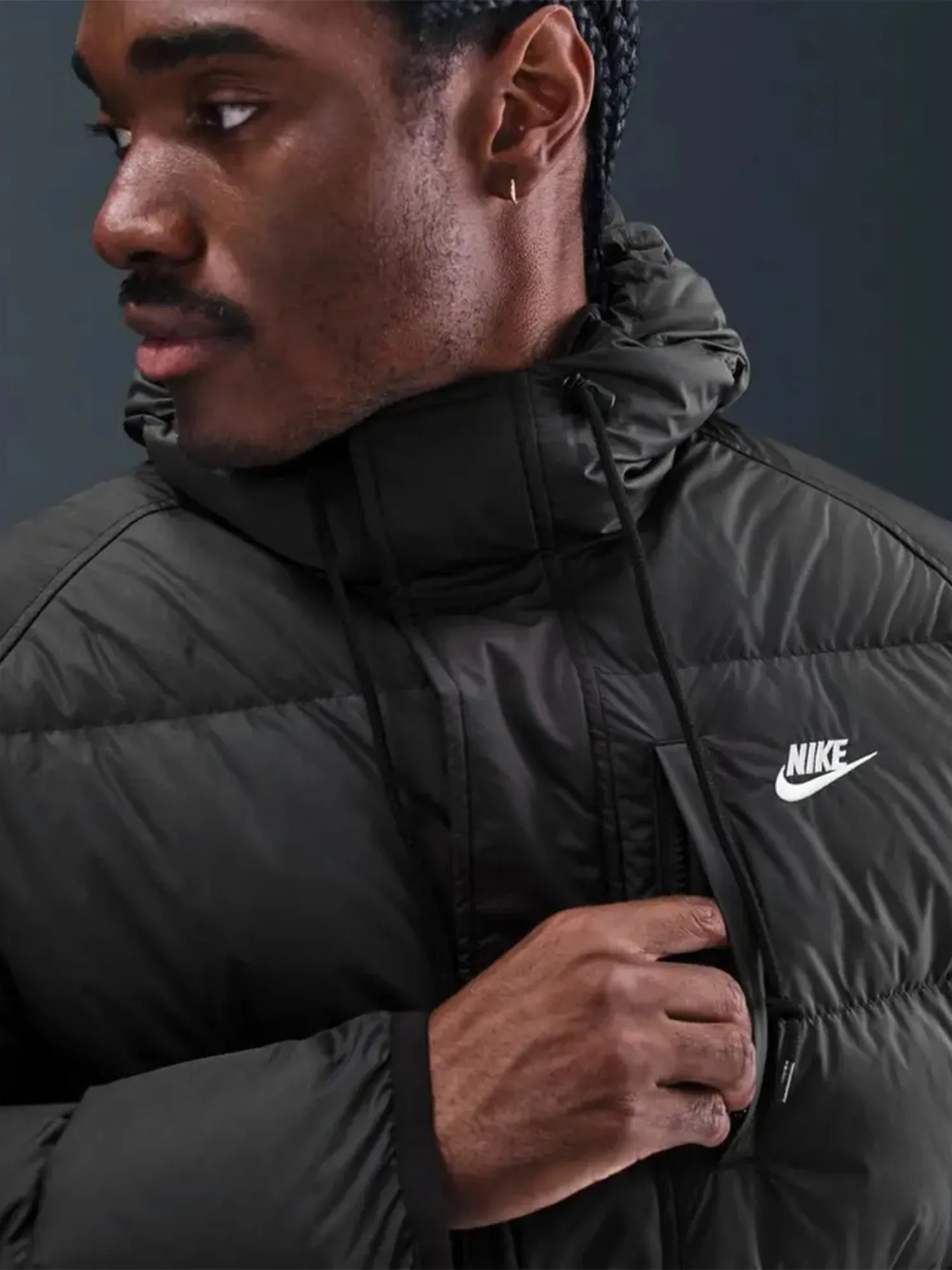 Куртка мужская Nike M NK SF CLUB PARKA 550 черная IB2973-010