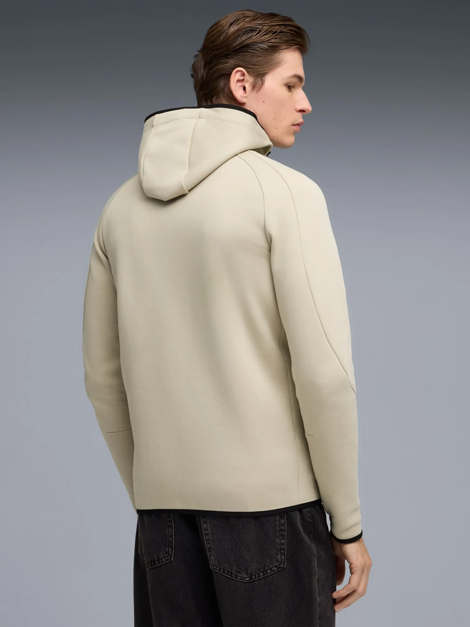 Толстовка мужская Puma EVOSTRIPE FZ Hoodie DK оливковая 69219061