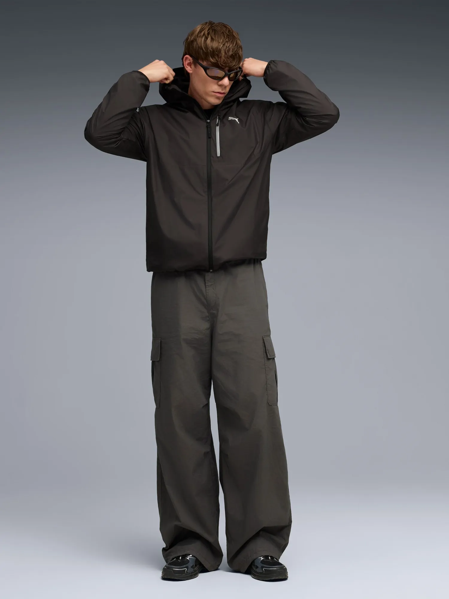 Ветровка мужская Puma tech Windbreaker черная 69215701 купить в