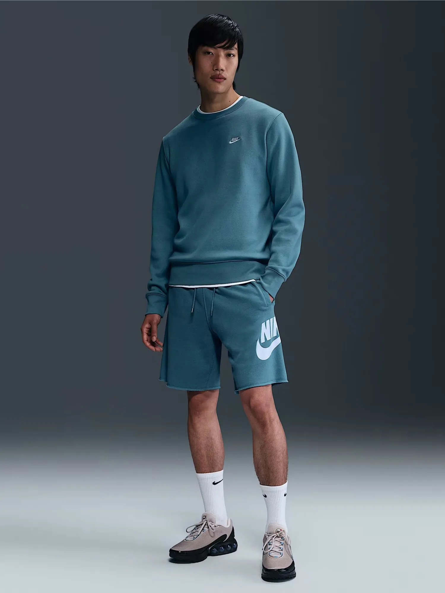 Шорты мужские Nike M NK CLUB ALUMNI FT SHORT голубые FQ4950-464