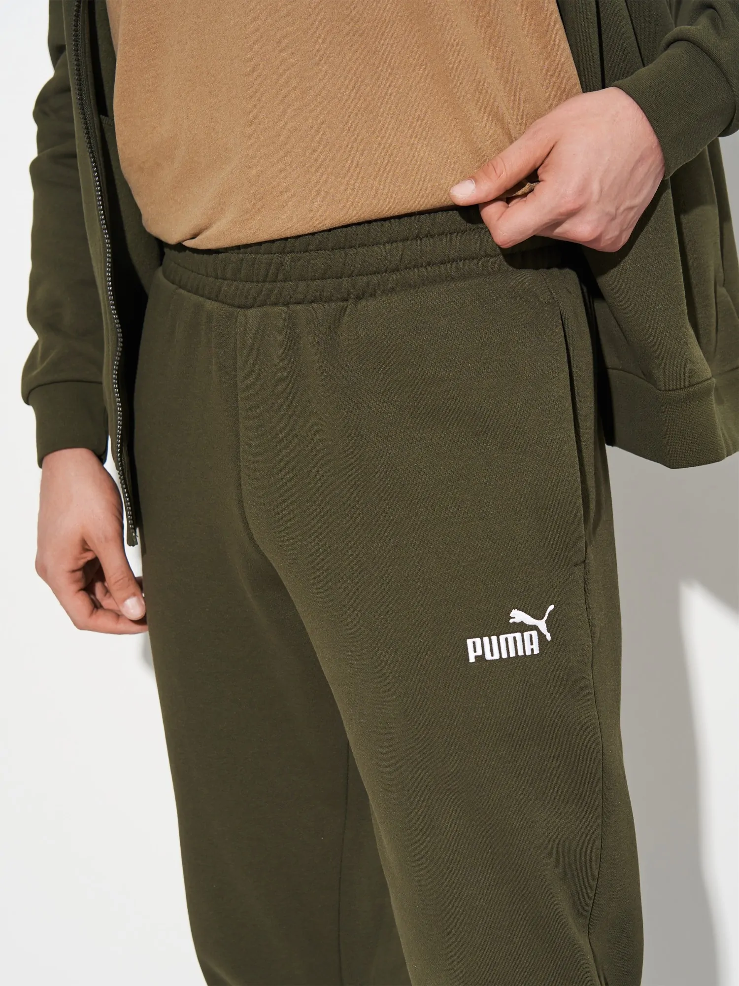 Костюм мужской Puma ESS Sweat Suit FL хаки 68817570 купить в Киеве