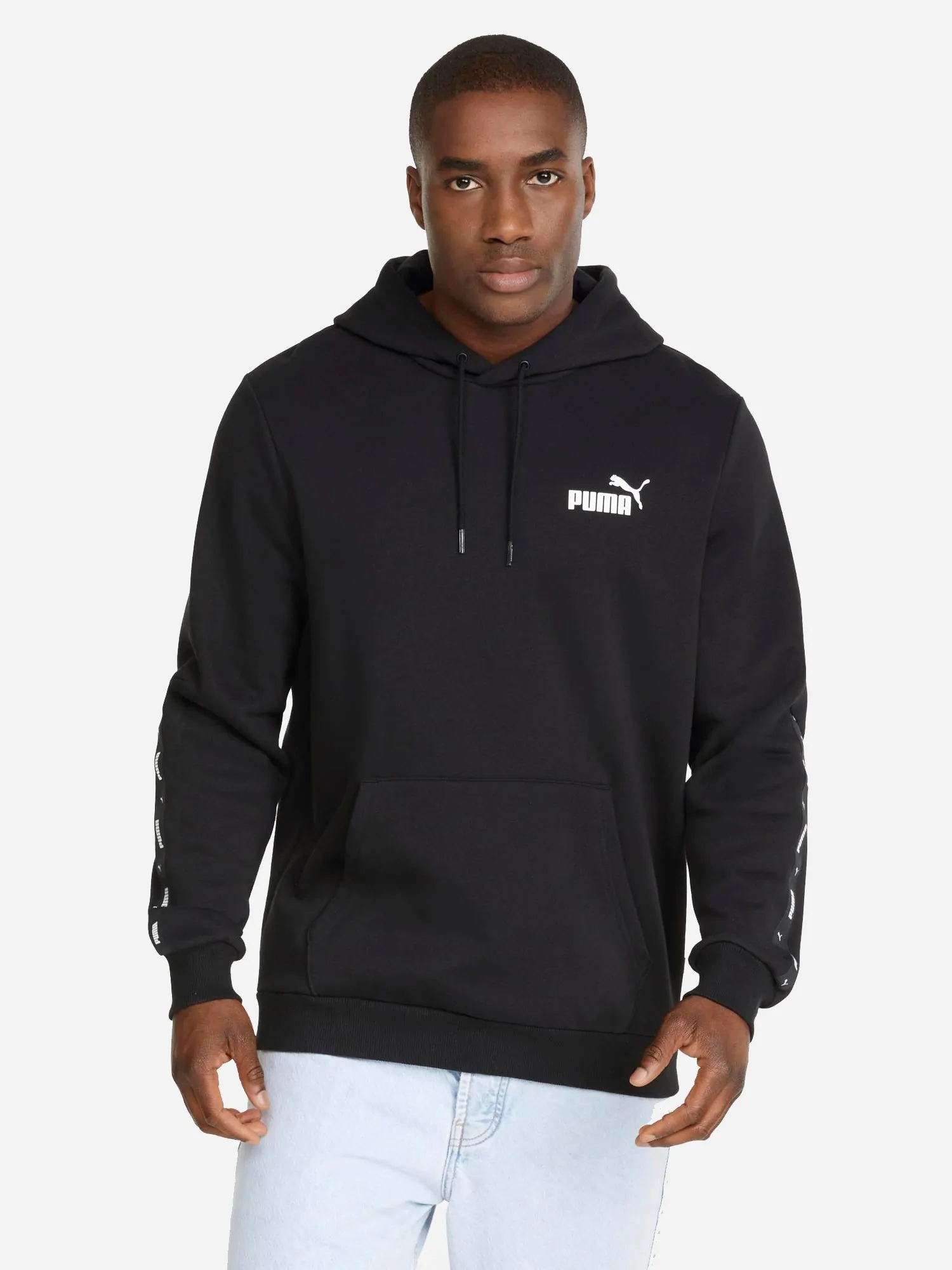 Толстовка чоловіча Puma ESS+ Tape Hoodie FL чорна 84904001 купити