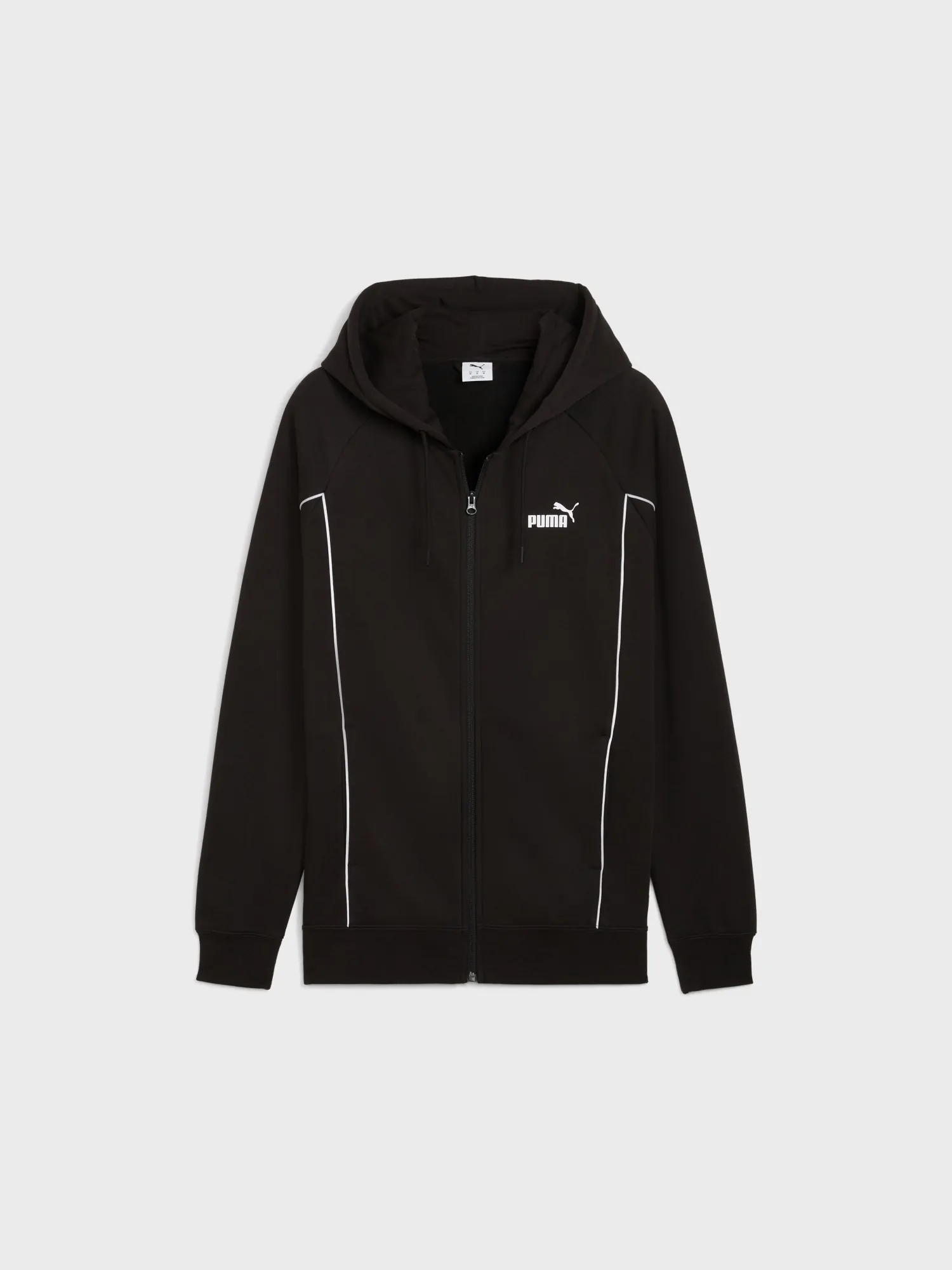 Толстовка мужская Puma SPORT FZ Hoodie FL черная 68824001 купить в