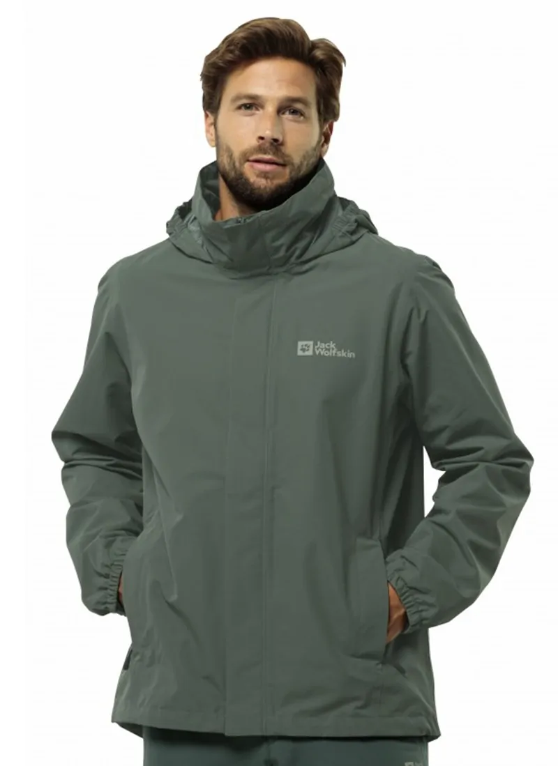 Ветровка мужская Jack Wolfskin STORMY POINT 2L JKT M зеленая