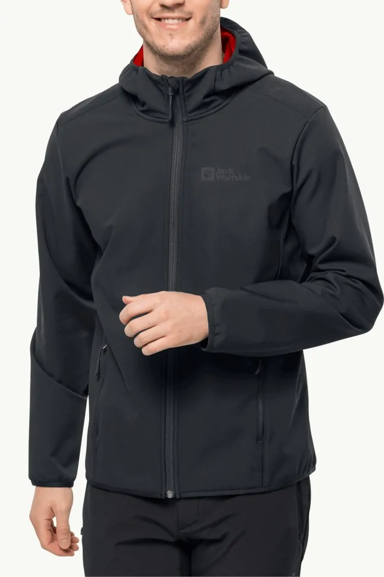 ハスキン Ветровка Soft Shell мужская Jack Wolfskin BORNBERG HOODY M черная