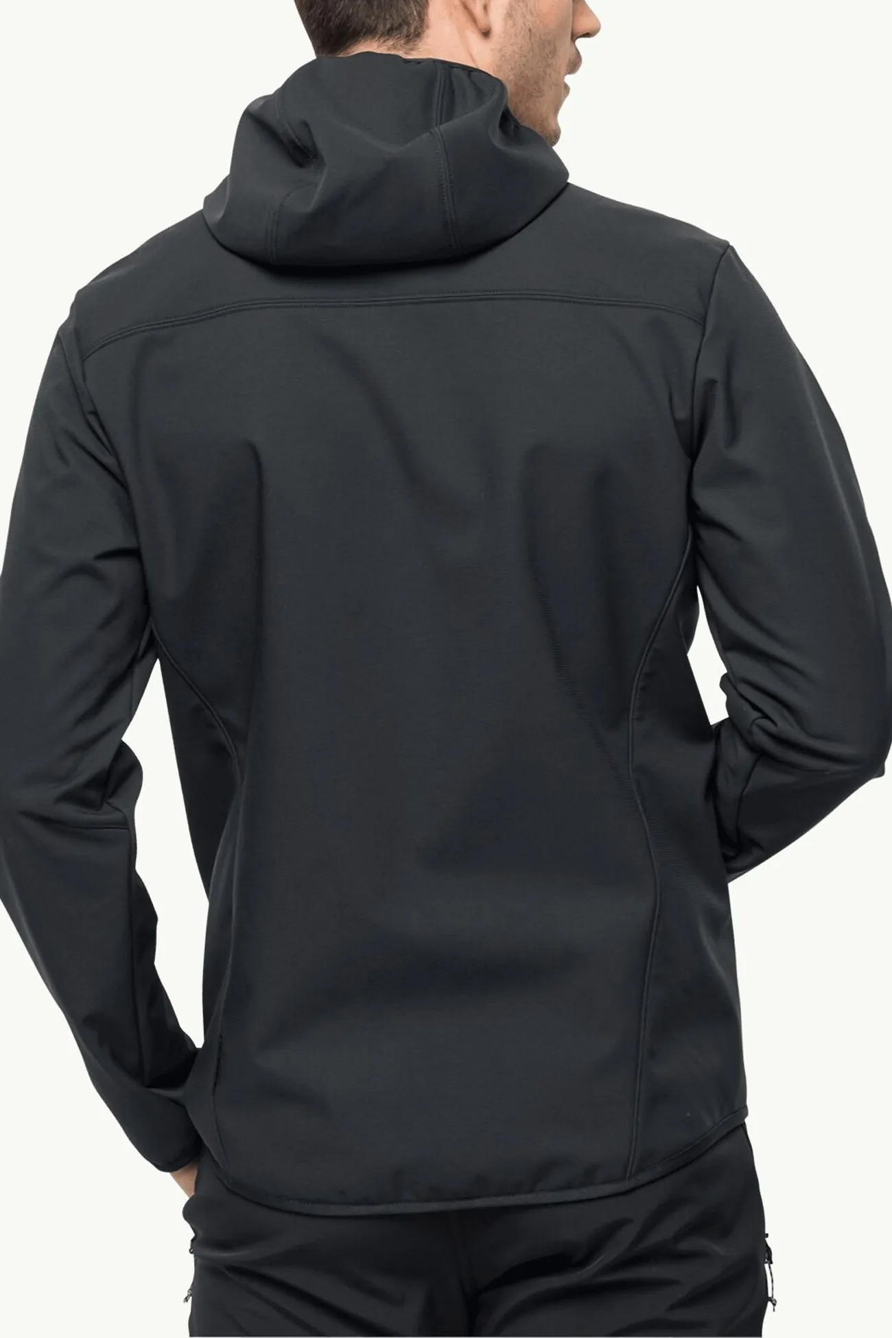 Ветровка Soft Shell мужская Jack Wolfskin BORNBERG HOODY M черная