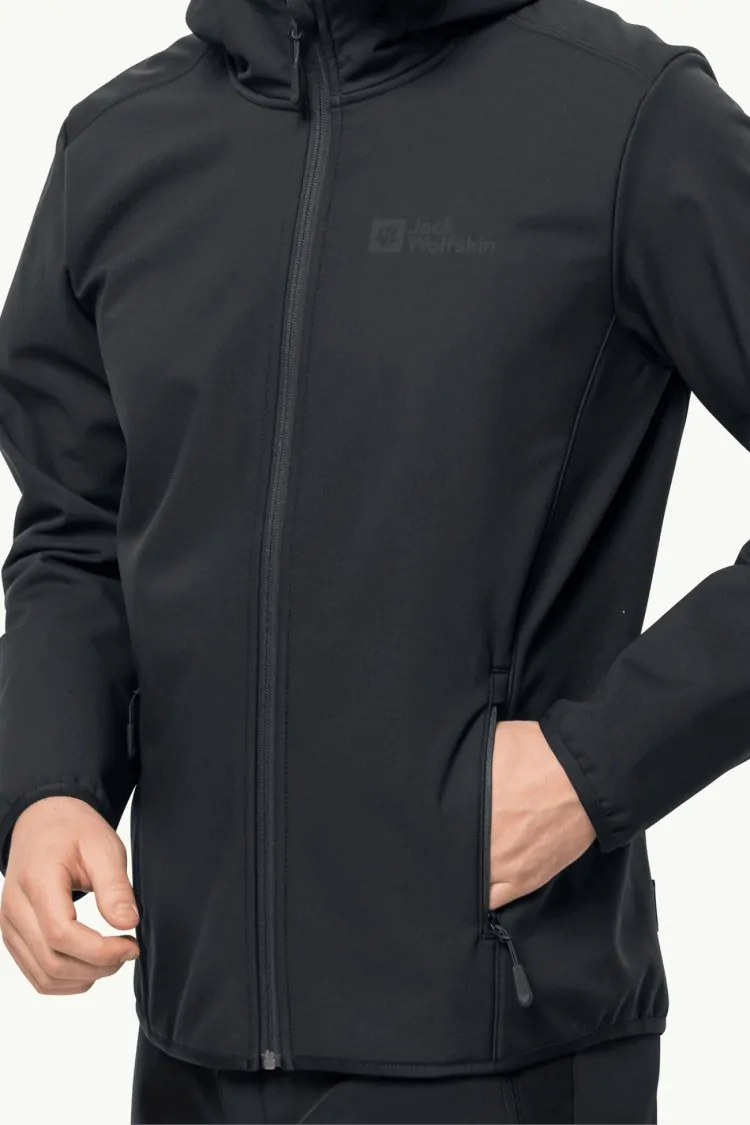 @i_ce1b Вітрівка Soft Shell чоловічаJack Wolfskin BORNBERG HOODY M чорна
