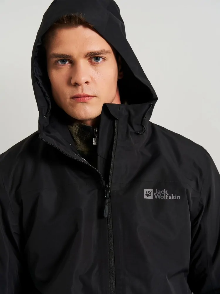 Куртка мужская Jack Wolfskin TAUBENBERG 3IN1 JKT M черная 1115311