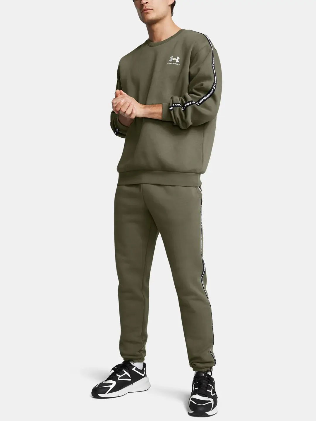Брюки мужские Under Armour UA Icon Fleece Jgr Taping оливковые