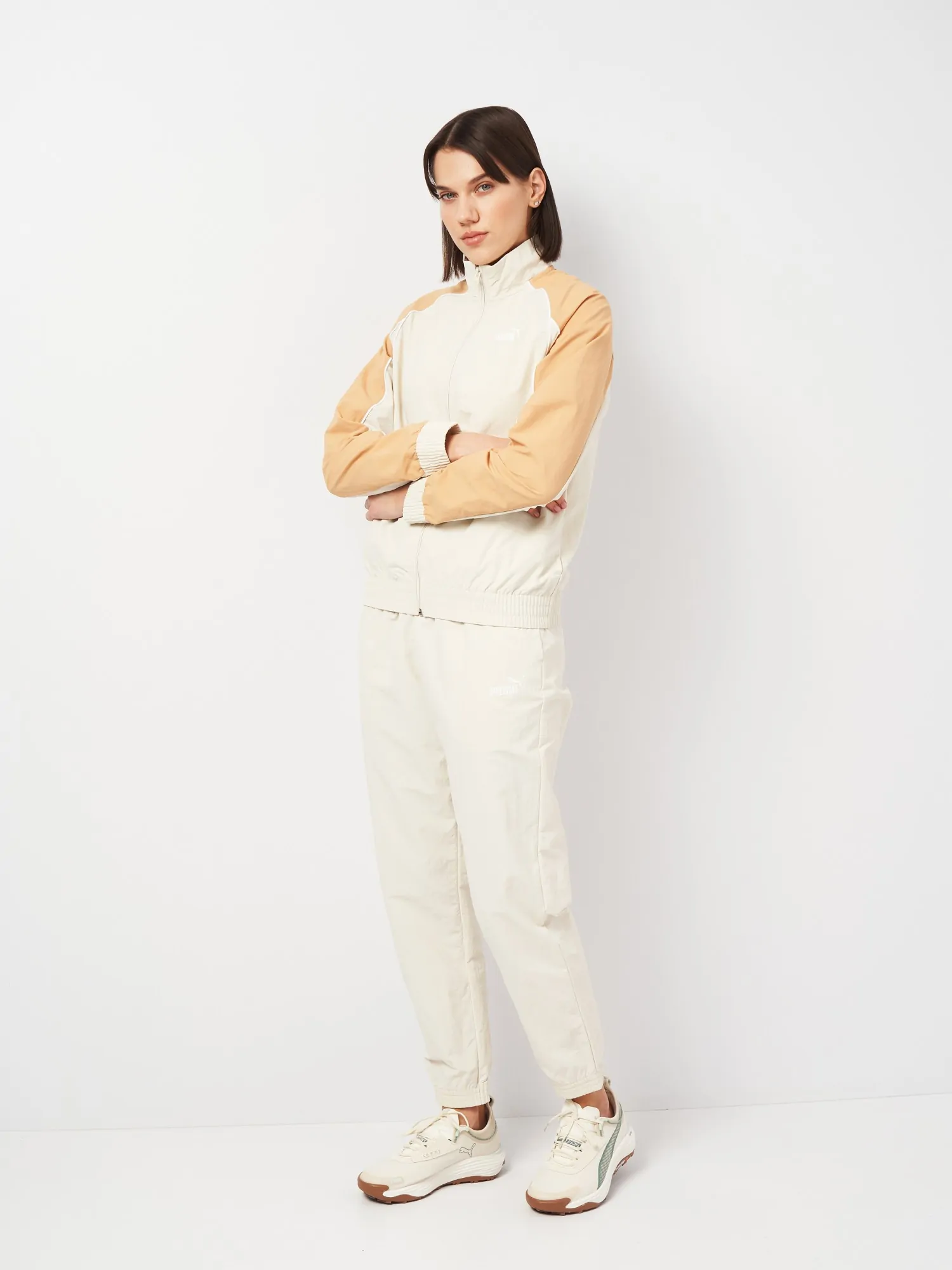 Костюм женский Puma Woven Tracksuit бежевый 68508087 купить в